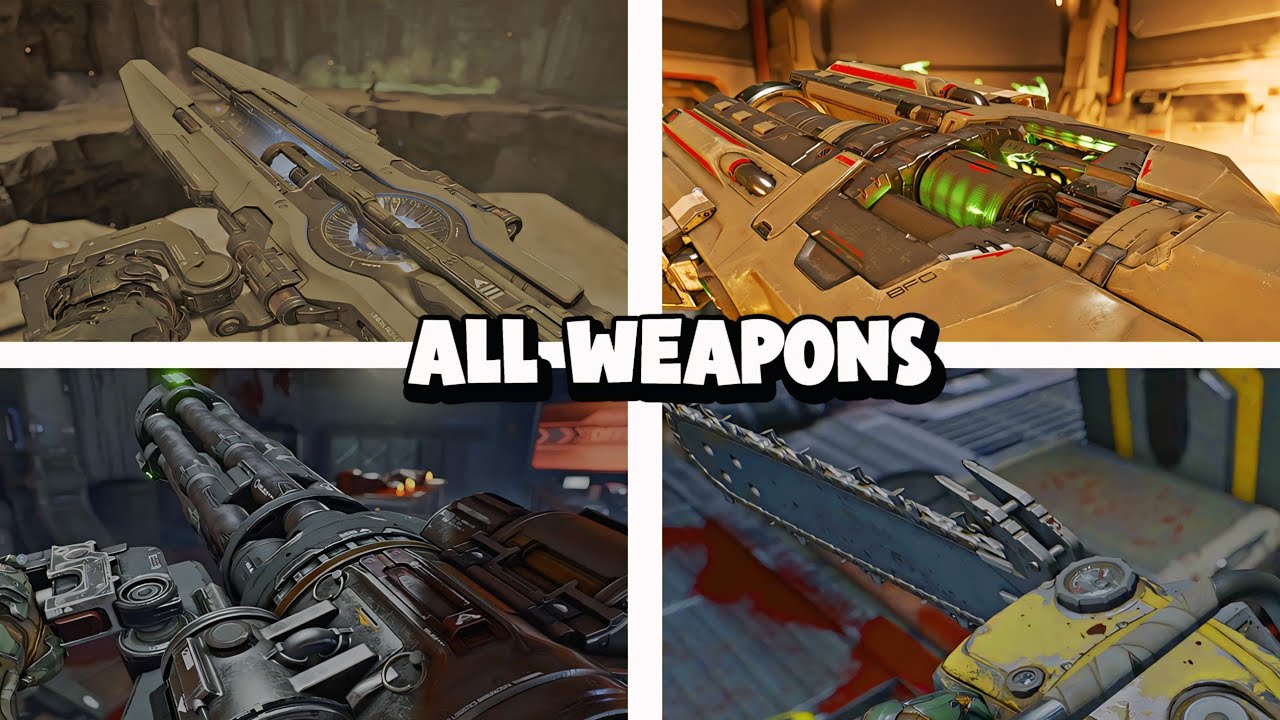 ALL WEAPONS SHOWCASE - DOOM 2016 (4K)