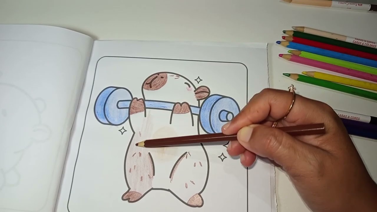 Você não precisa produzir o tempo todo | Pinte uma Capivara fofa e relaxe!