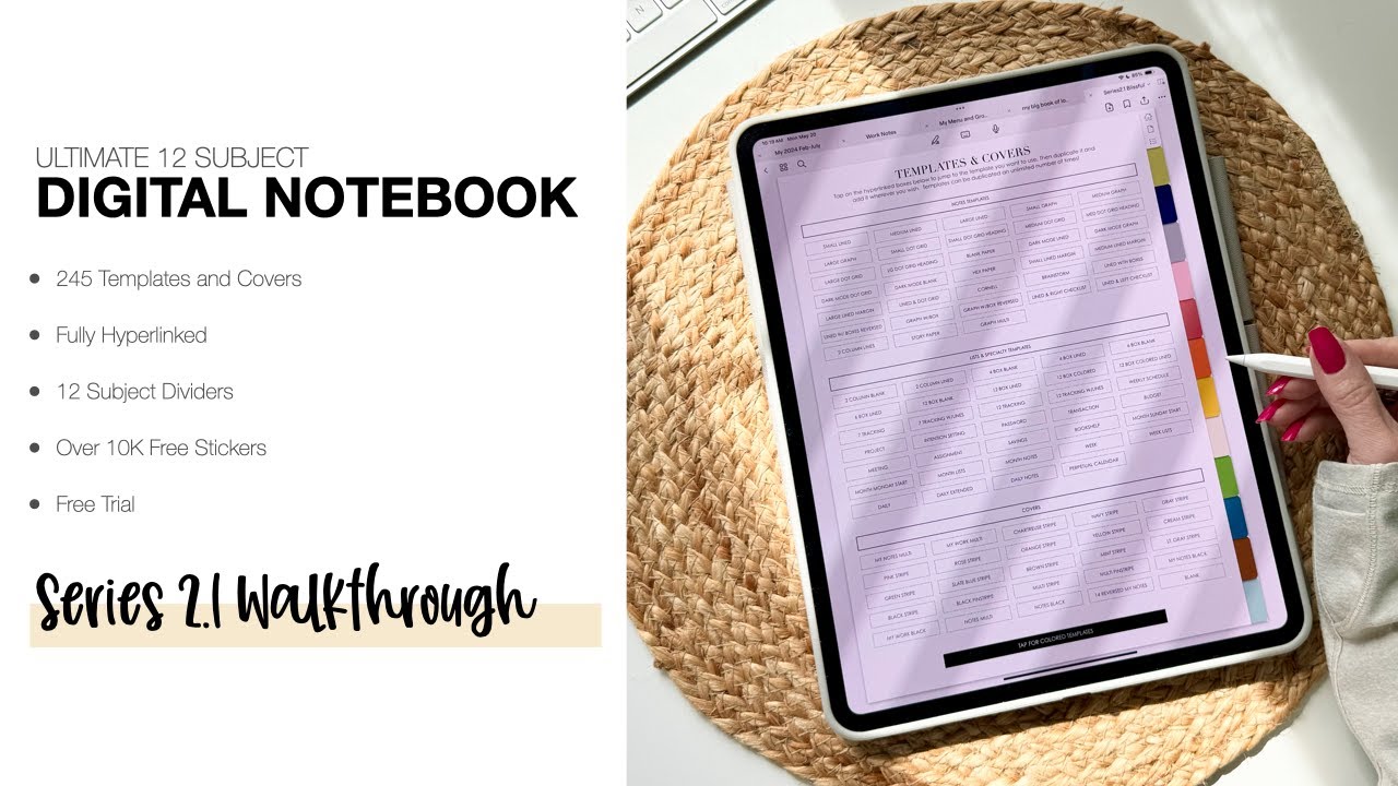 Series 2.1 Digital 12 Subject Notebook Walkthrough - Featuring the New Blissful Color Palette