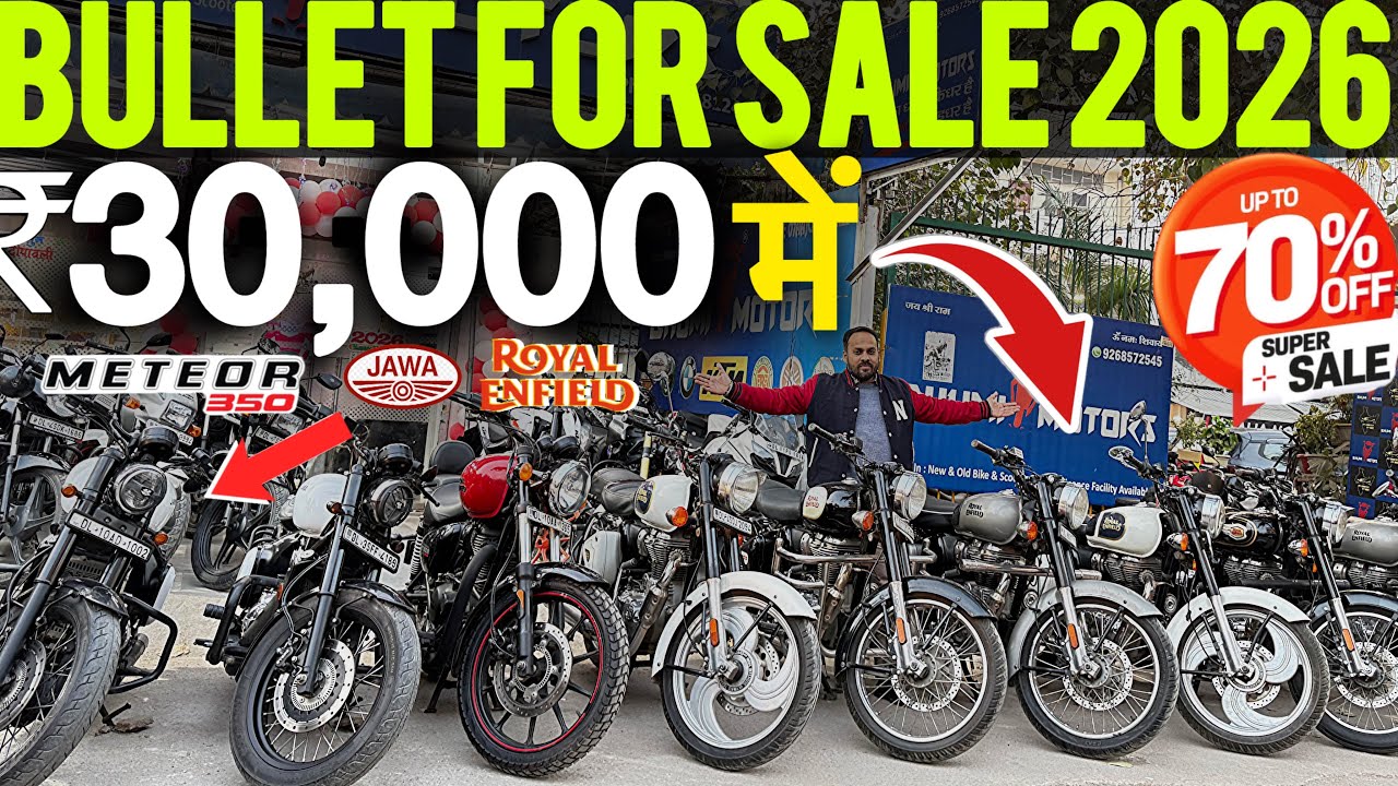 Second hand Bullet AT Cheap Price Rs 30,000 Standard 350 Jawa Bobber interceptor 650 FT Bhumi Motors