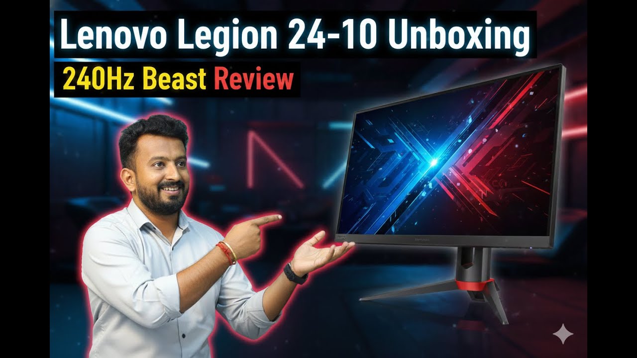 Lenovo Legion 24-10 Monitor Unboxing & Review | 240Hz Beast for Esports Gamers!