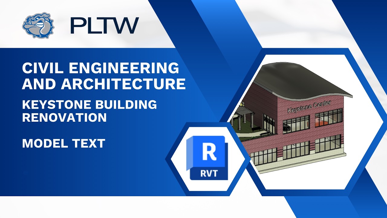 PLTW CEA - Revit 2026 - Реконструкция здания Keystone - Текст модели