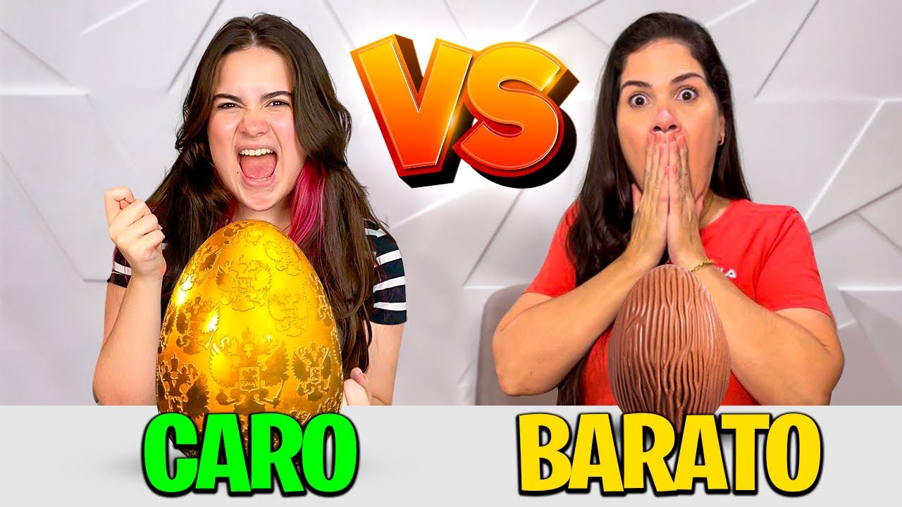 OVO DE PÁSCOA CARO VS OVO DE PÁSCOA BARATO! Desafio