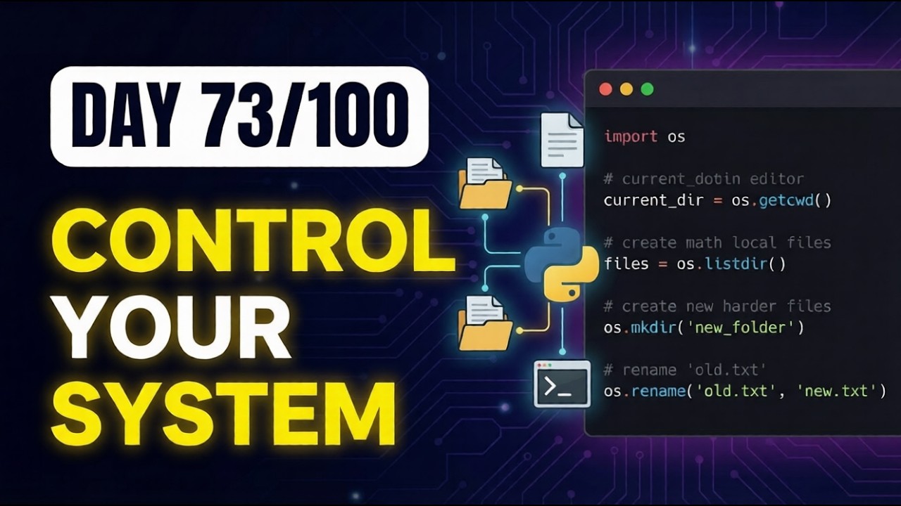 Control Your System Using Python 😱 | OS Module | Day 73