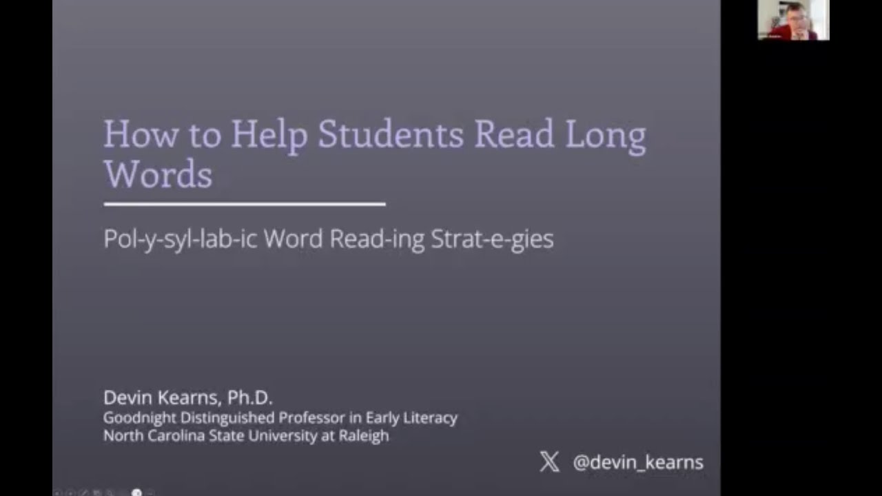 Devin Kearns - Reading Long Words