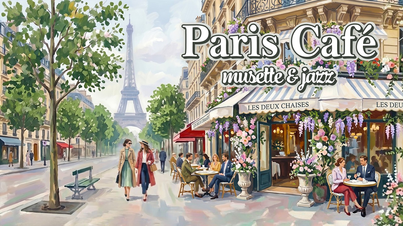 𝐏𝐚𝐫𝐢𝐬 𝐂𝐚𝐟𝐞́ ☕ Music for a Busy Terrace on a Beautiful Day | 1 Hour French Caf&eacute; Music