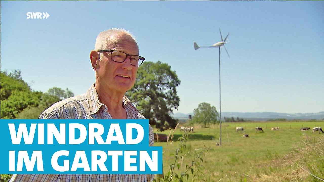Willy Ewig hat ein eigenes Windrad im Garten