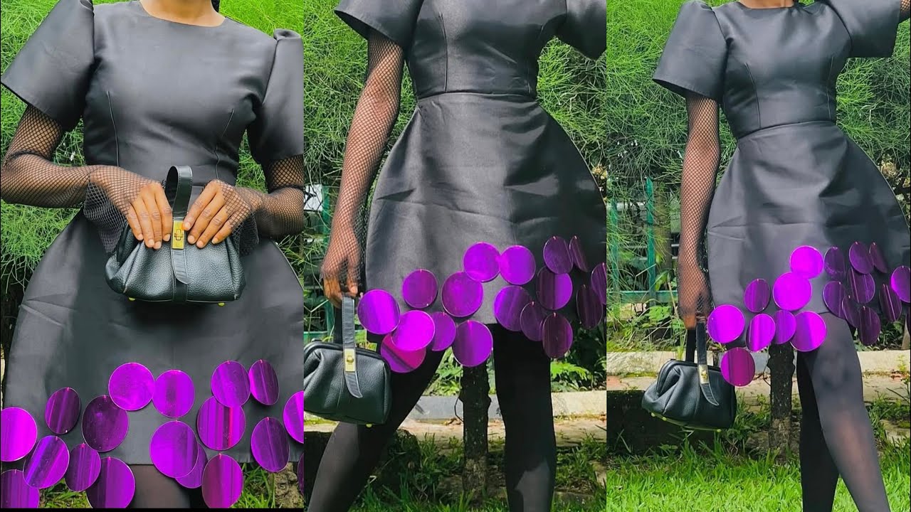 How to cut a trend Exaggerated Hip gown/ Beginner friendly tutorial #diy #sewing 