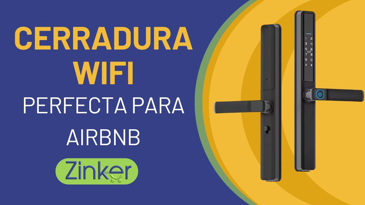 Cerradura para Huella Digital Wifi con App Tuya Smart ¡Perfecta para Airbnb!
