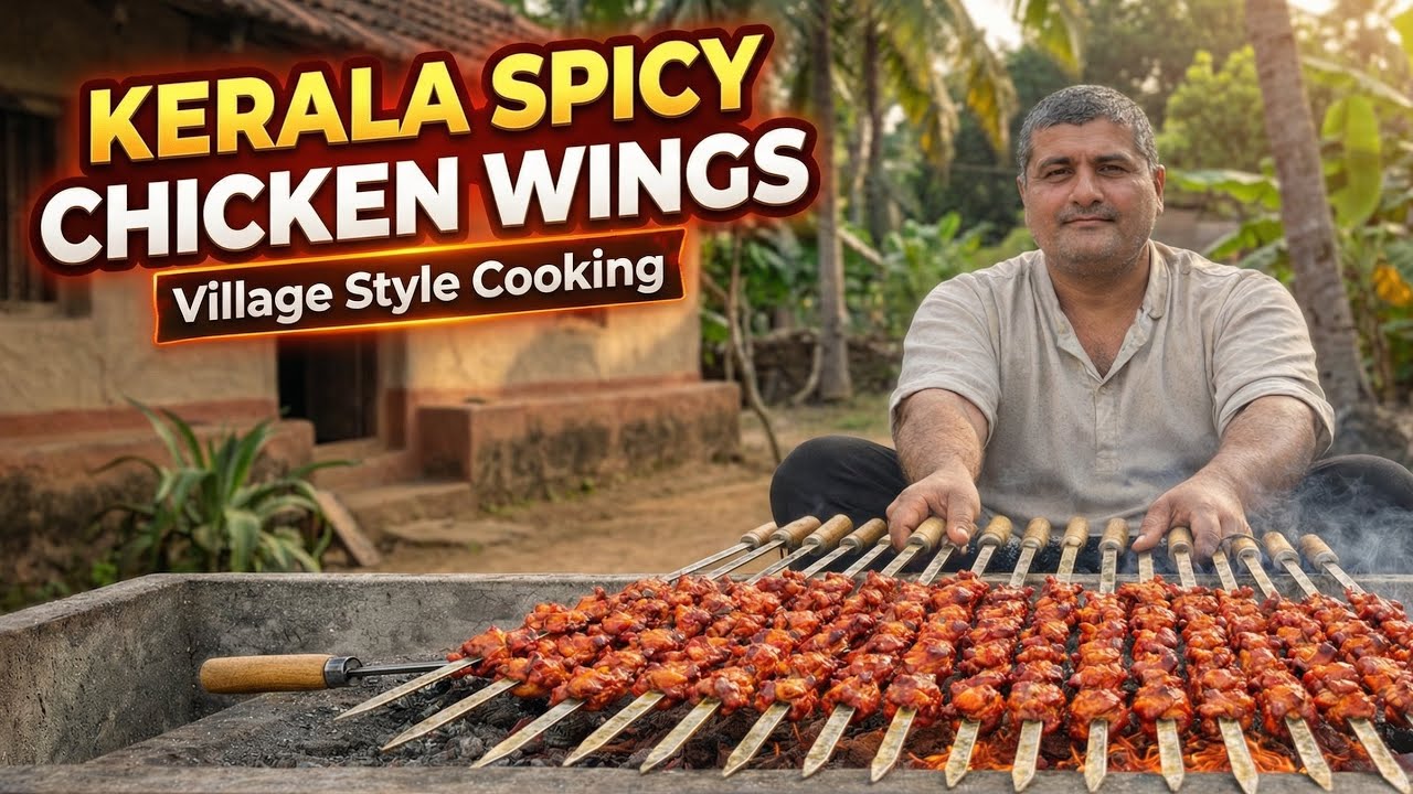 Spicy BBQ Chicken Wings 🔥 Desi Village Cooking | Desi Farm Party