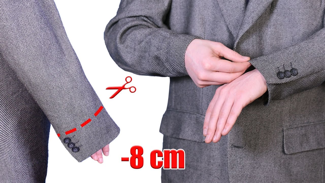 Отличный швейный трюк, как укоротить рукава на куртке без портного!