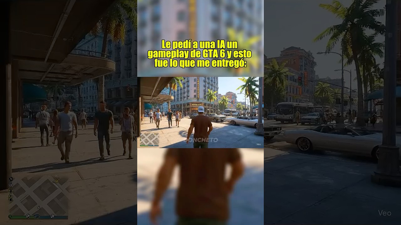 As&iacute; imagina la IA el GTA 6 🤯 #gta #gtaonline #gtav #gta6 #stunt #shorts #funny #gaming