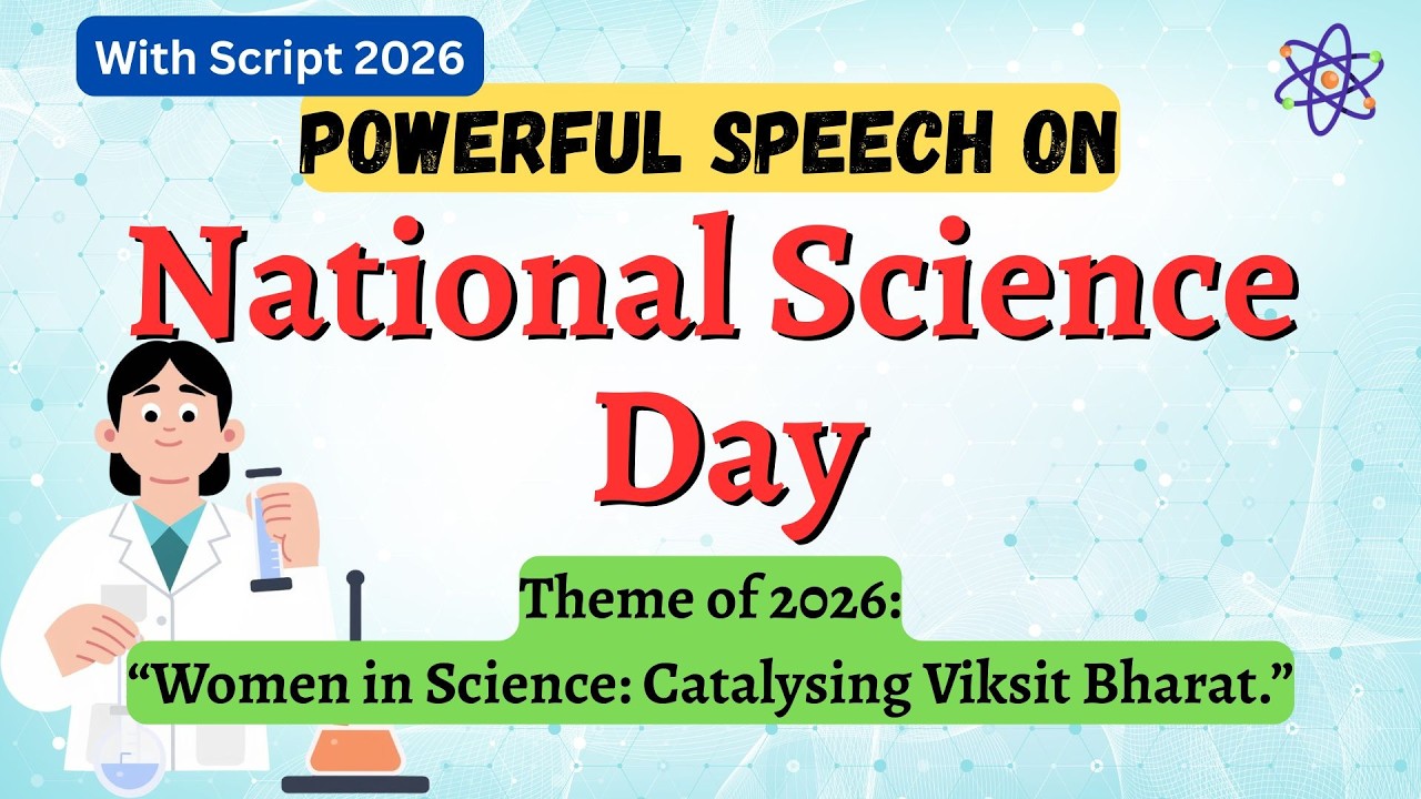 National Science Day Speech in English 2026 | Women in Science – Catalysing Viksit Bharat