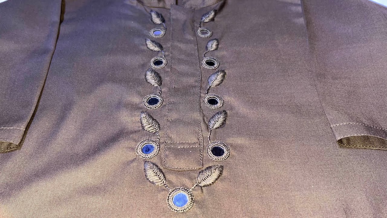 Mirror work baby boy Kurta hand embroidery design 