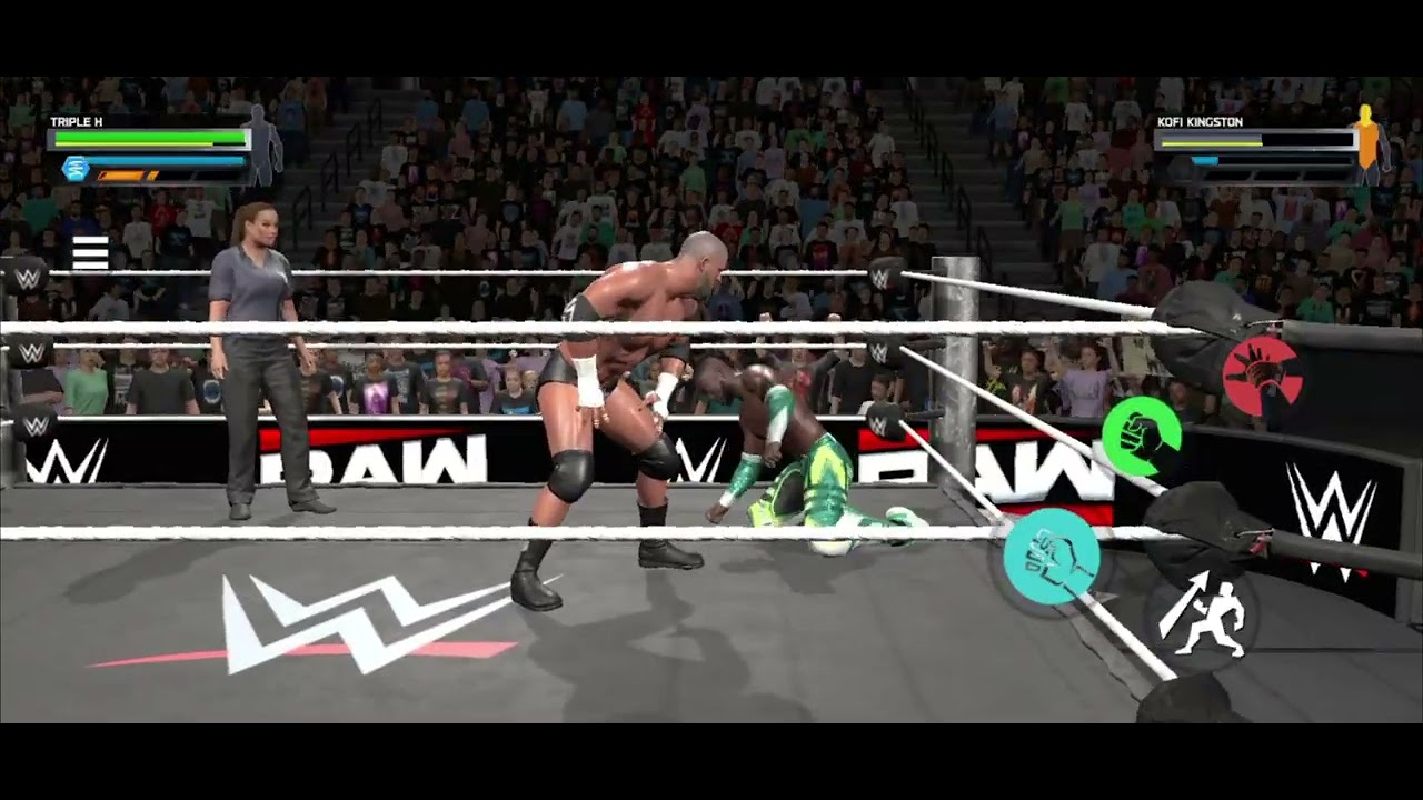 Triple H vs Kofi Kingston #youtubeshorts #youtube #viral #gaming #wwe 