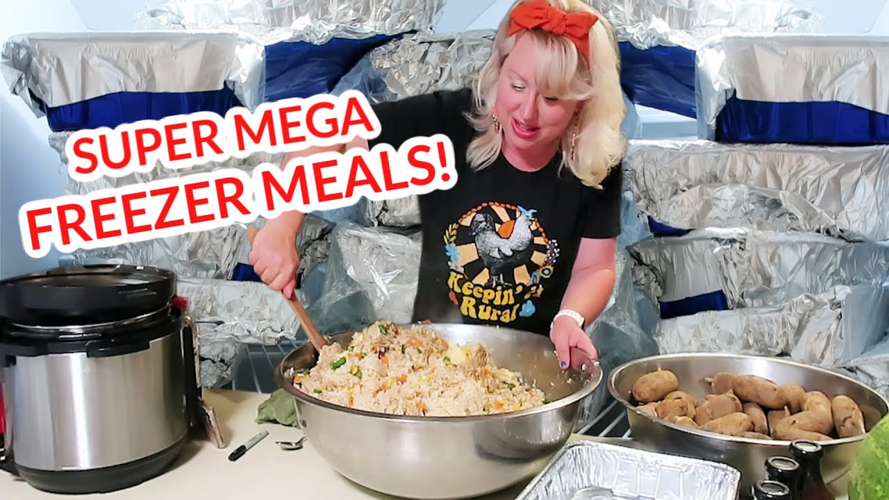 💥MASSIVE LARGE FAMILY FREEZER MEALS! Emergency + Postpartum Freezer Meals for LARGE FAMILIES!!