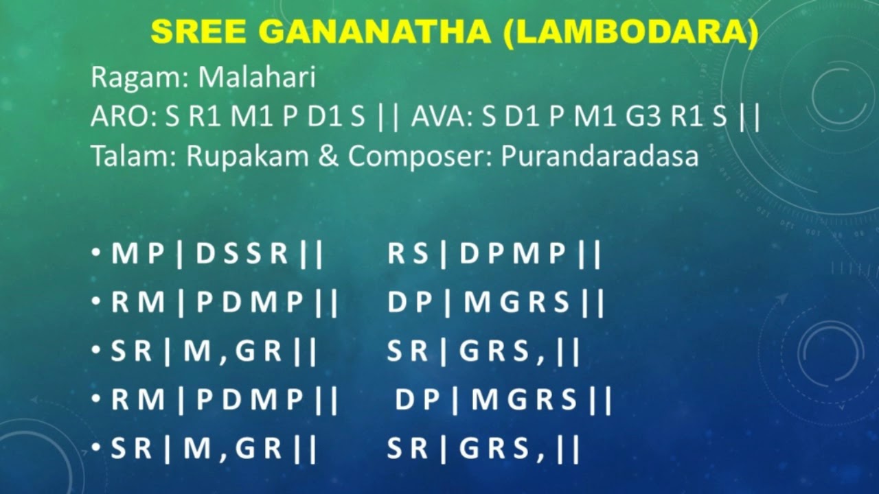 Geetham - 1 SREE GANANATHA (LAMBODARA)