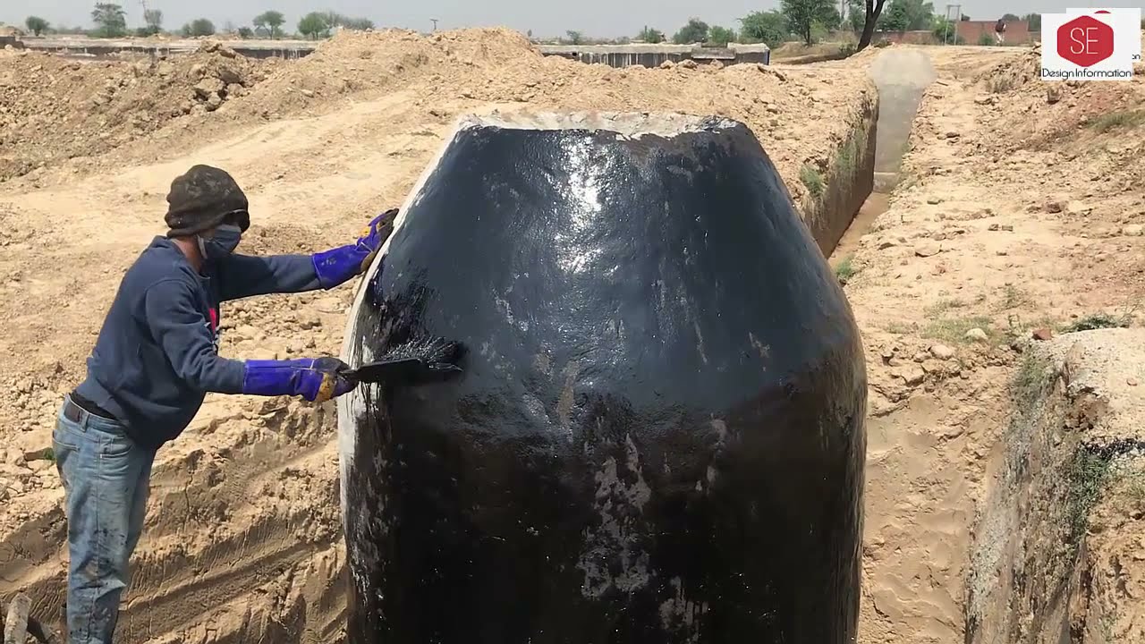 Bitumen Coating Drain & Sewerage Manholes.