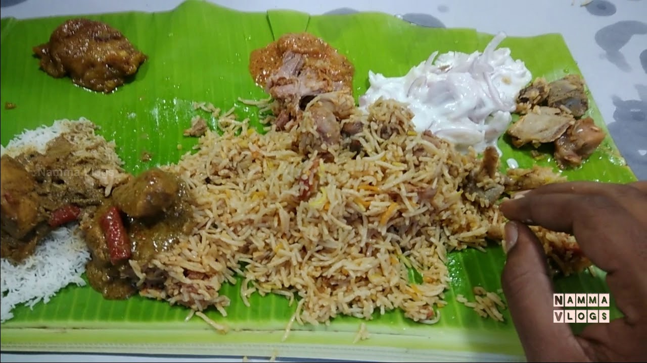 Mutton Biriyani with Banana leaf at Marriage (Tamil) | Namma Vlogs