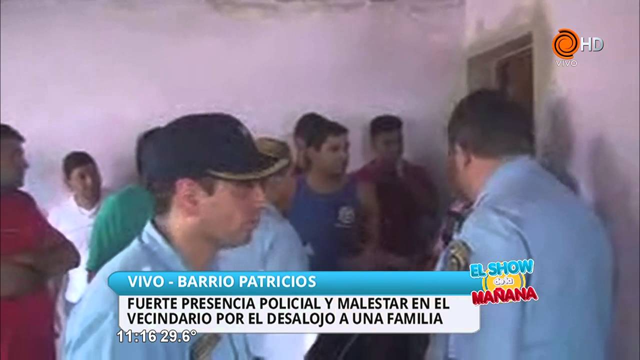 Desalojo en Barrio Patricios 01 04 2016 x264