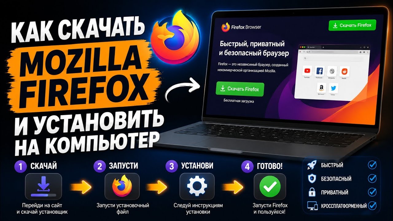 Как скачать Mozilla Firefox / как установить mozilla firefox на компьютер
