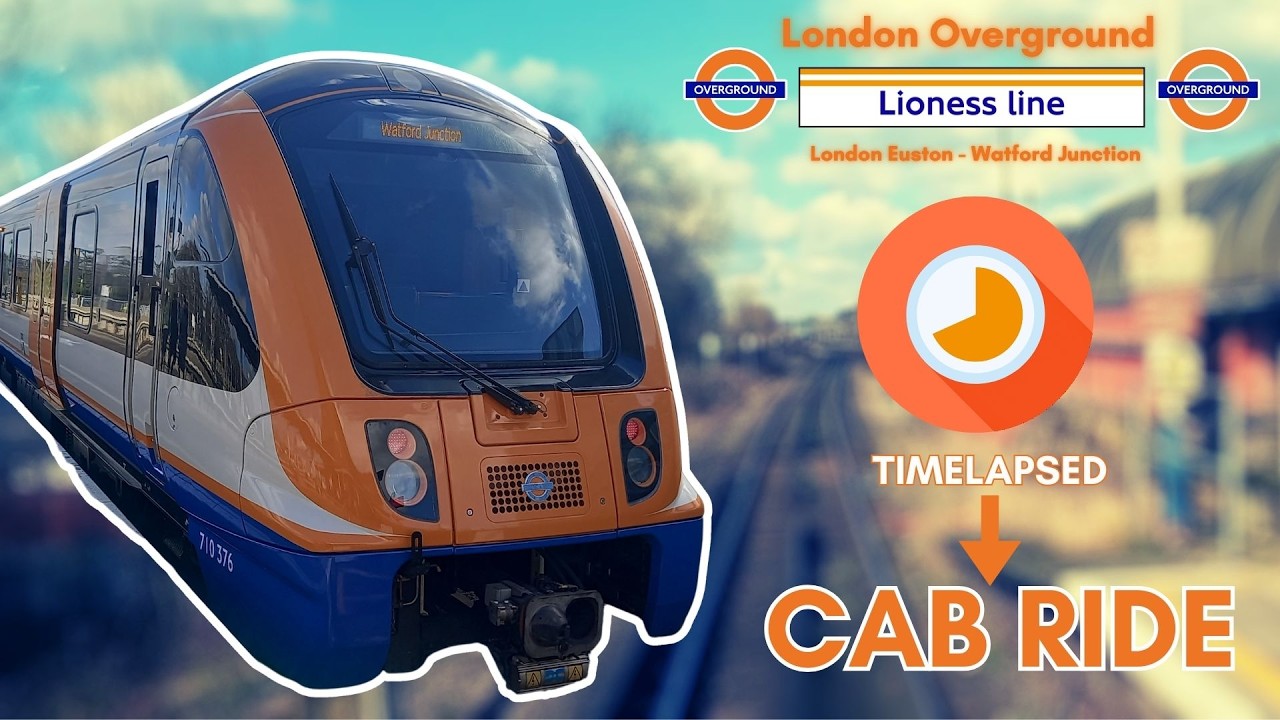 London Overground Lioness Line | Front Track Journey (Timelapse) – London Euston to Watford Junction