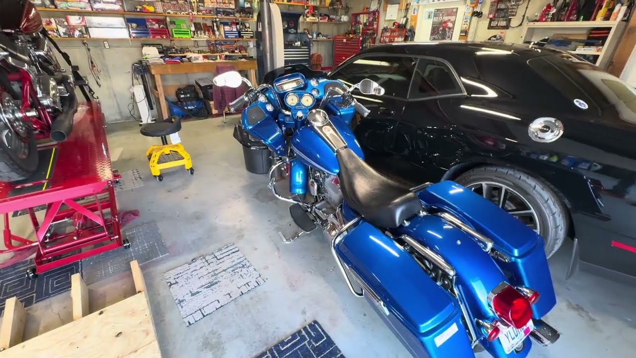 Having too much fun with the new motorcycle lift. #harleydavidson