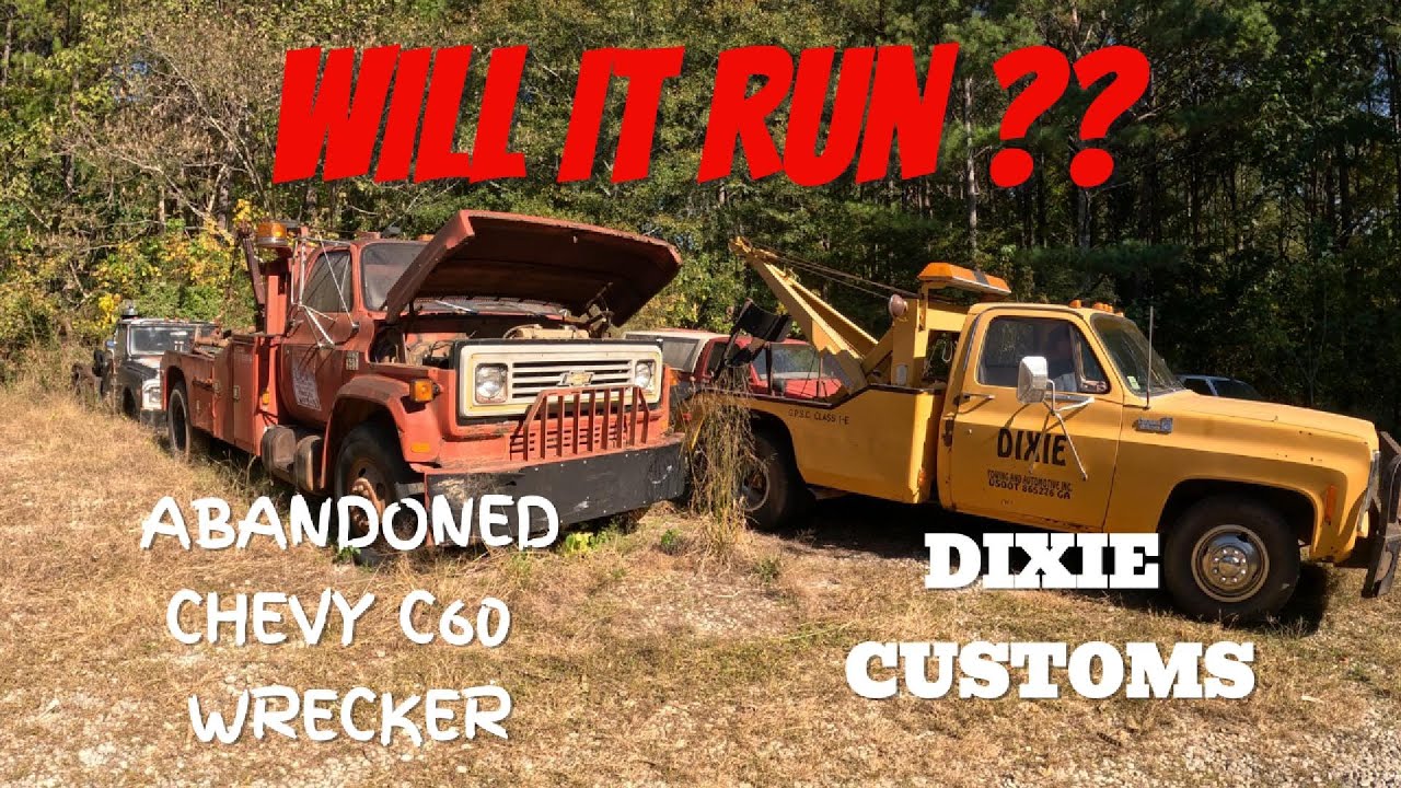 Medium Size Resurrection! Abandoned Chevy C60 Wrecker Will It Run??  #willitrun #revival #truck #fun