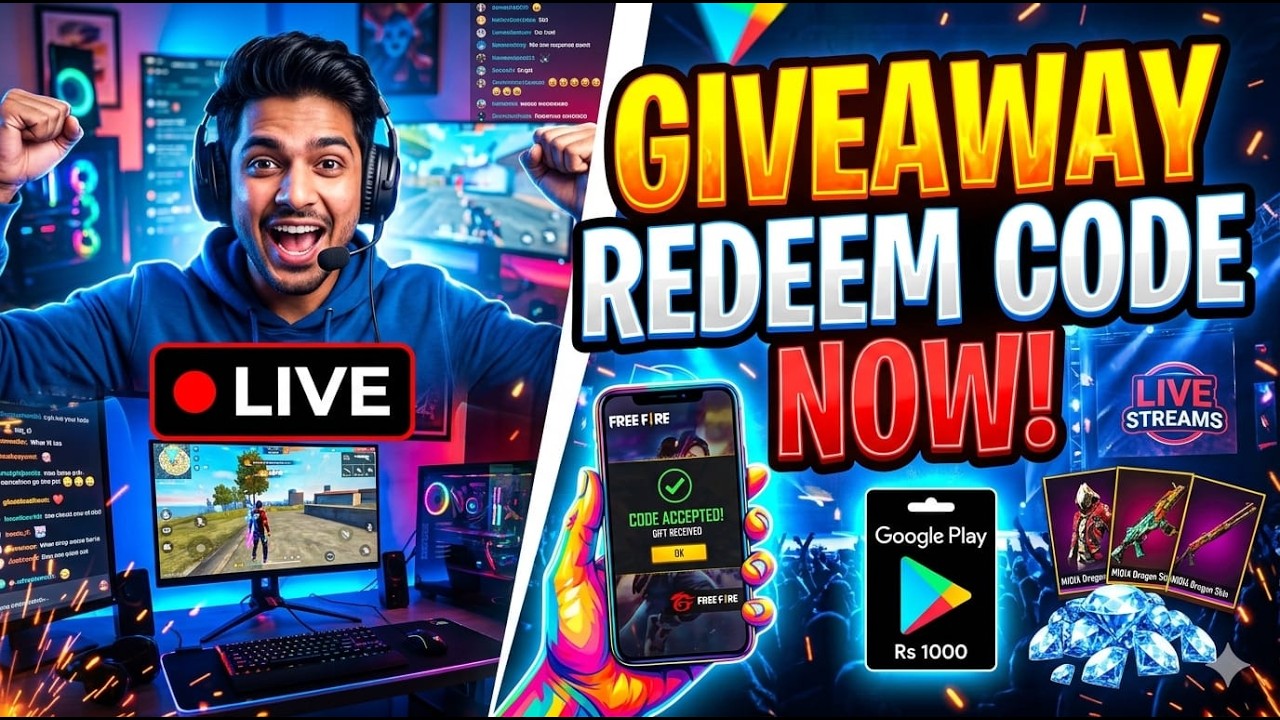 How to Get Free Fire Redeem Codes Today! (Live Giveaway & Gameplay)