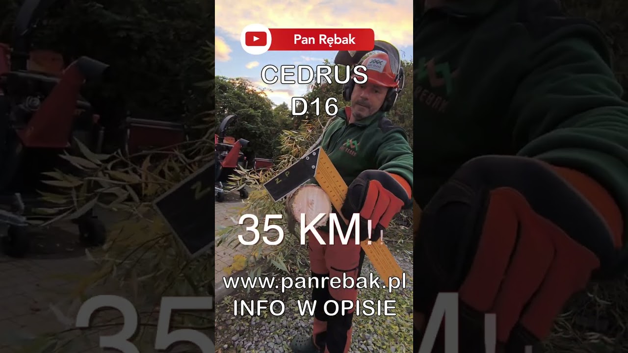 Rębak CEDRUS D16 wałek wciągający, homologacja, 35KM