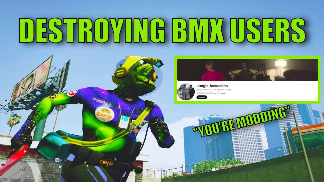 I DESTROY these bmx users in a 4v1! 😴 (Said I was modding) XD