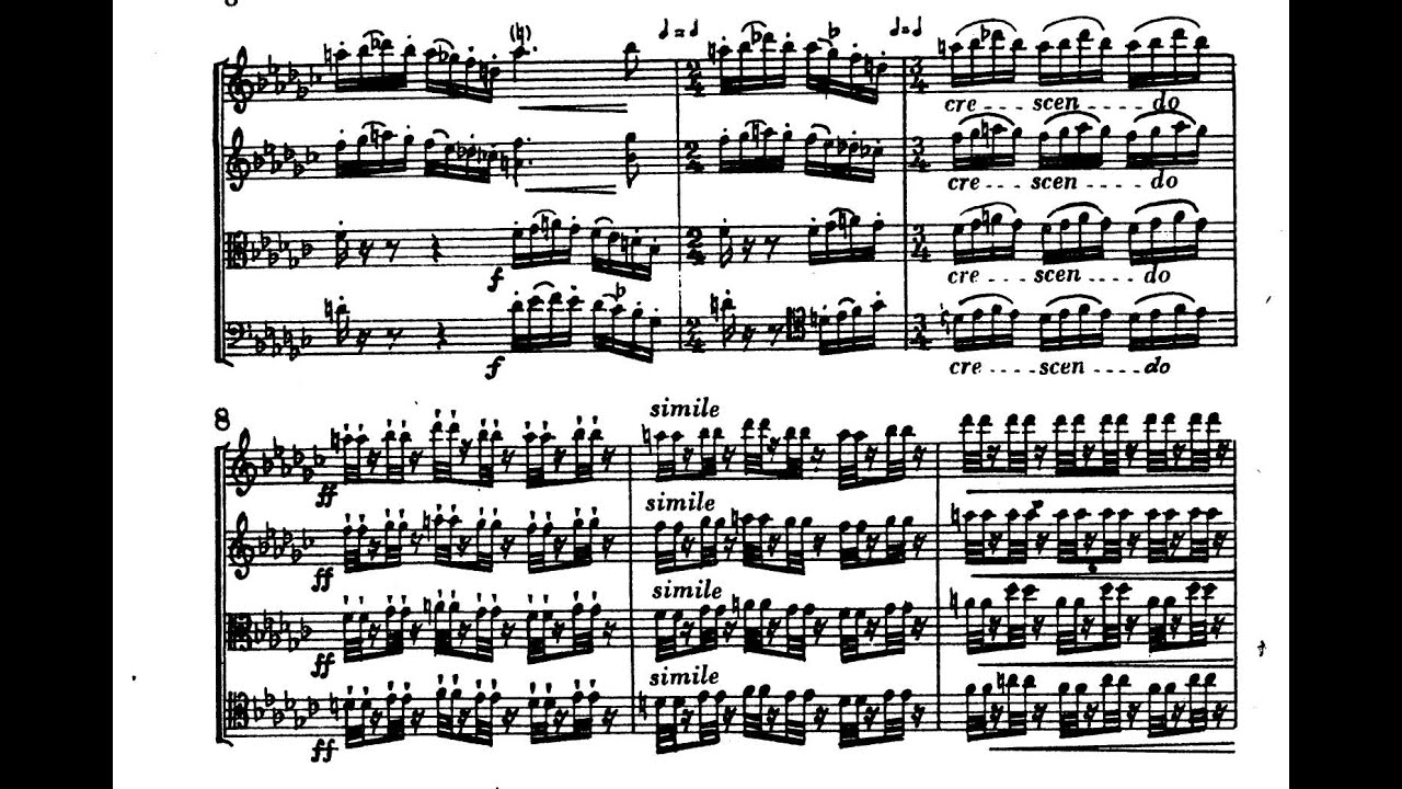 Vladimir Sommer - String Quartet No. 1 in D Minor (1955) [Score-Video]