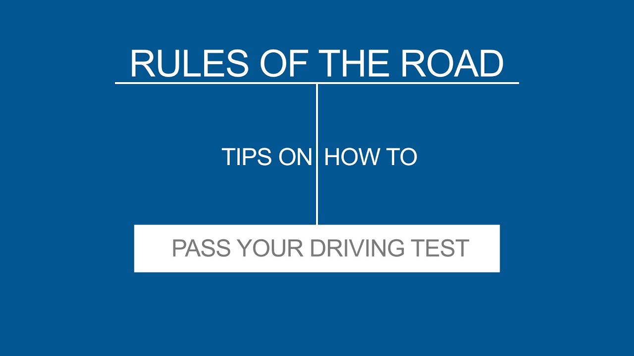 1 INTRODUCTION -- Rules of the Road - (Useful Tips)