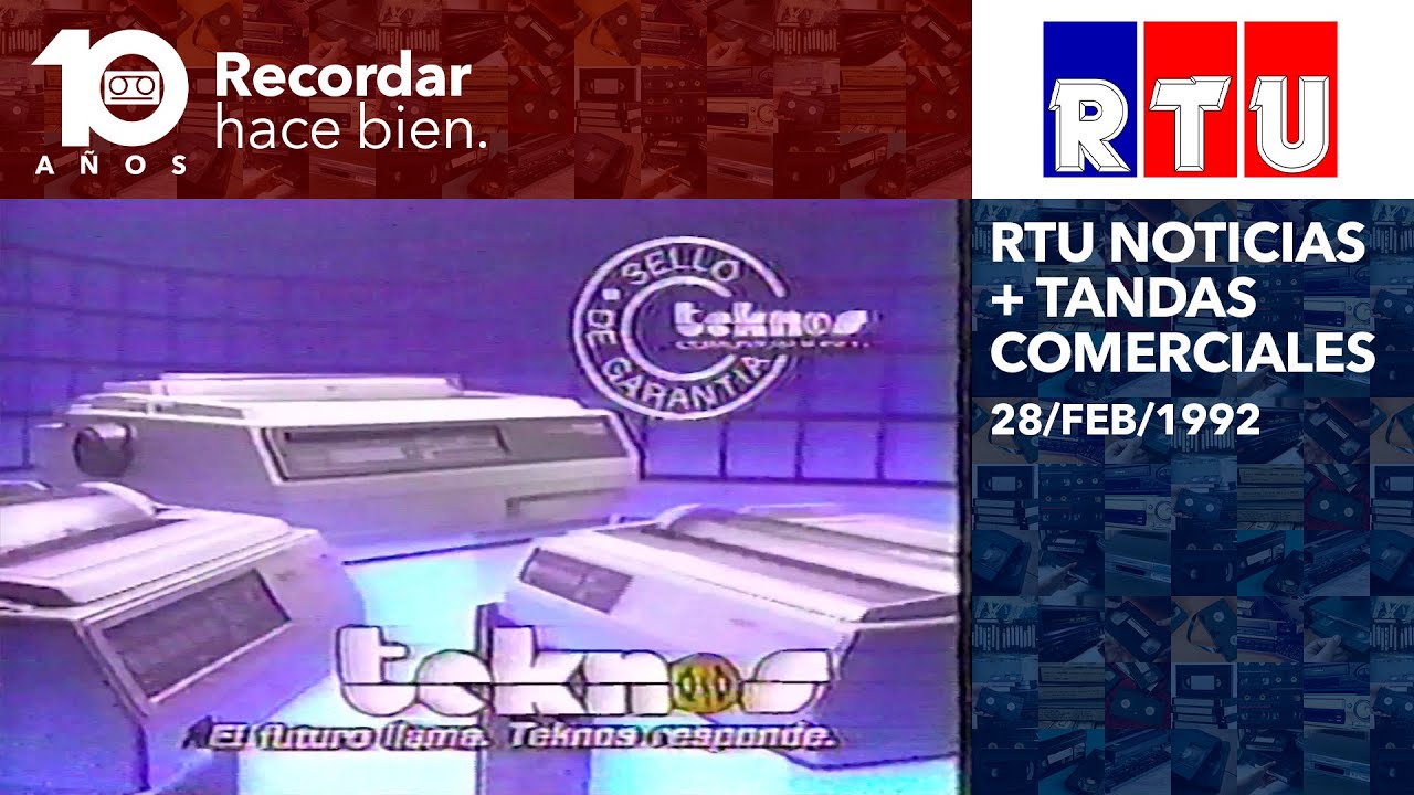 RTU Noticias + Tandas Comerciales RTU Canal 11 (28 de Febrero de 1992)