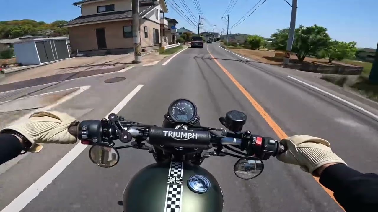 TRIUMPH Scrambler900 Sound/いい天気だからとりあえず適当に走る〜 トライアンフ スクランブラー900