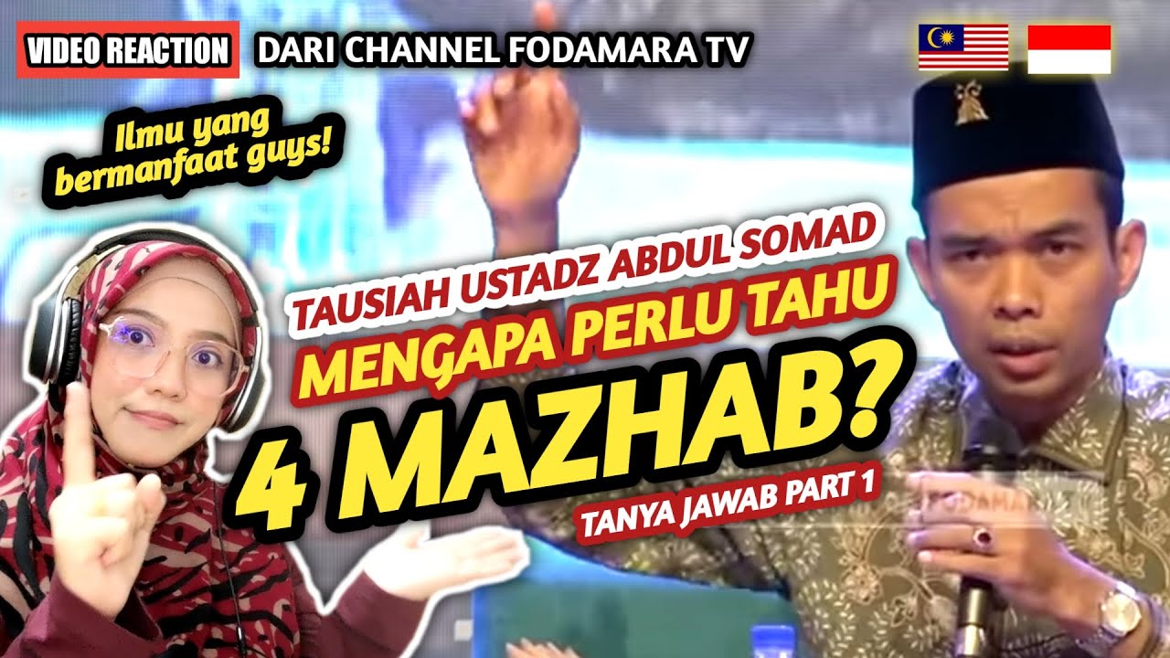 🇲🇾🇮🇩 REACTION TANYA JAWAB UAS DI MASJID AL-AZIM MELAKA MALAYSIA | Megapa Perlu Tahu 4 MAZHAB?
