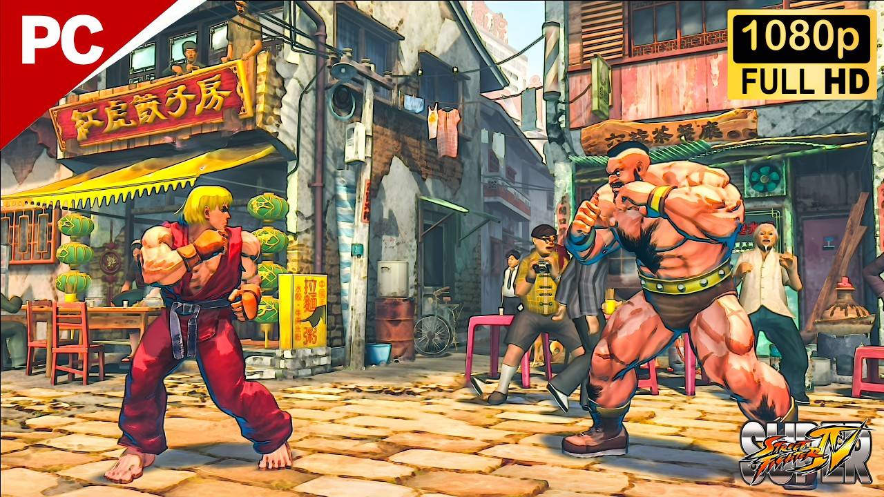 Ken vs Zangief & Sagat | Super Street Fighter 4 PC Gameplay