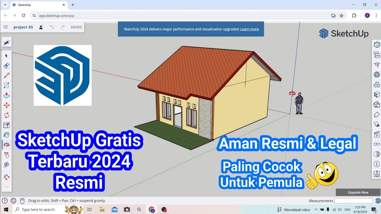 Cara Install & Login SketchUp Gratis 2024 Aman Resmi & Legal || Cocok Untuk Pemula