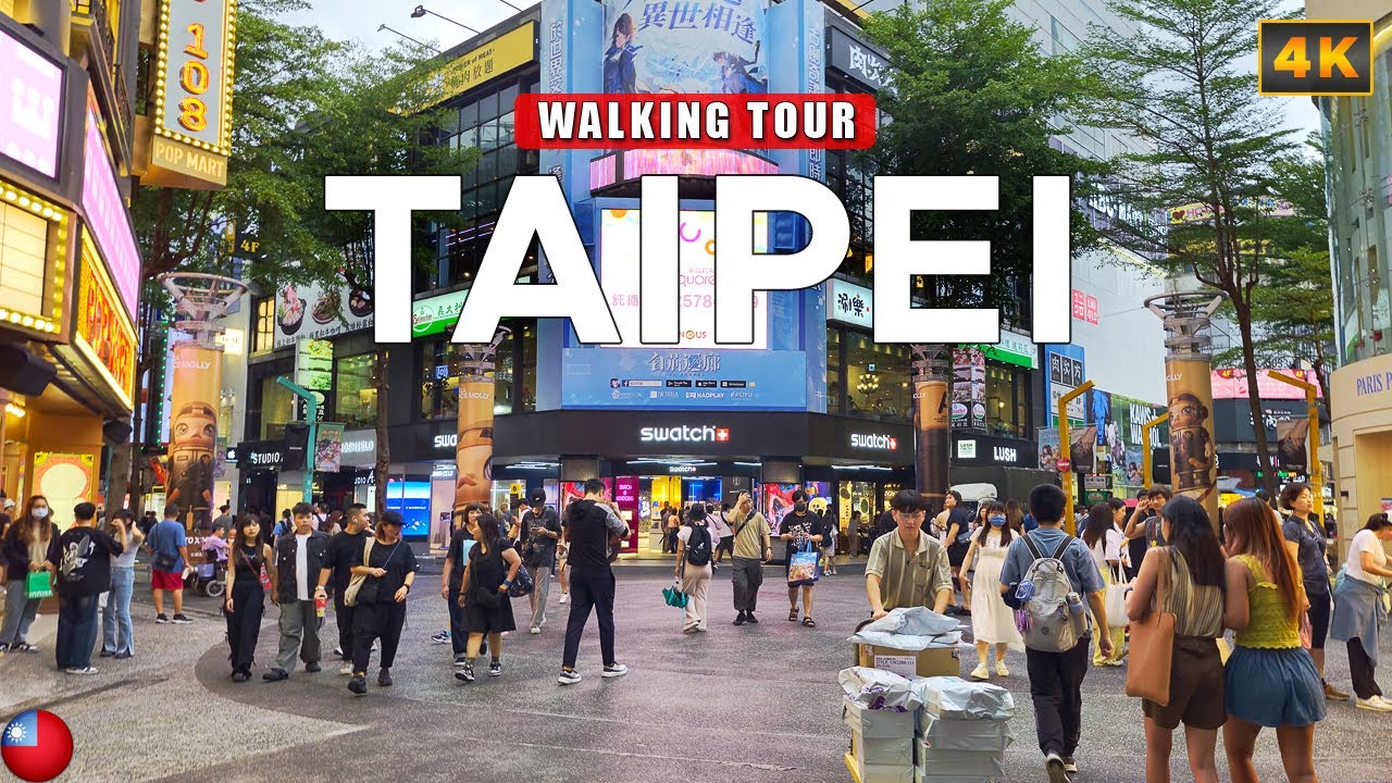 Taipei TAIWAN - Ximending, The Center of Taiwan's Youth Culture 4K/60fps Walking Tour