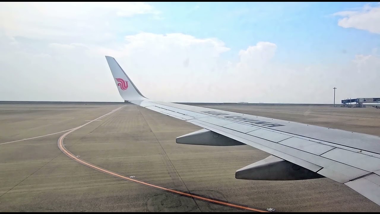 [機内映像] 中部国際空港を出発する中国国際航空、エアチャイナのB737-800 エンジンスタート 