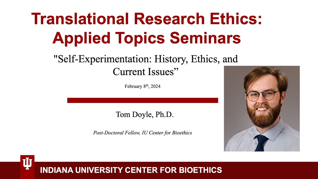 TREATs Talk: "Self-Experimentation: History, Ethics, and Current Issues”
