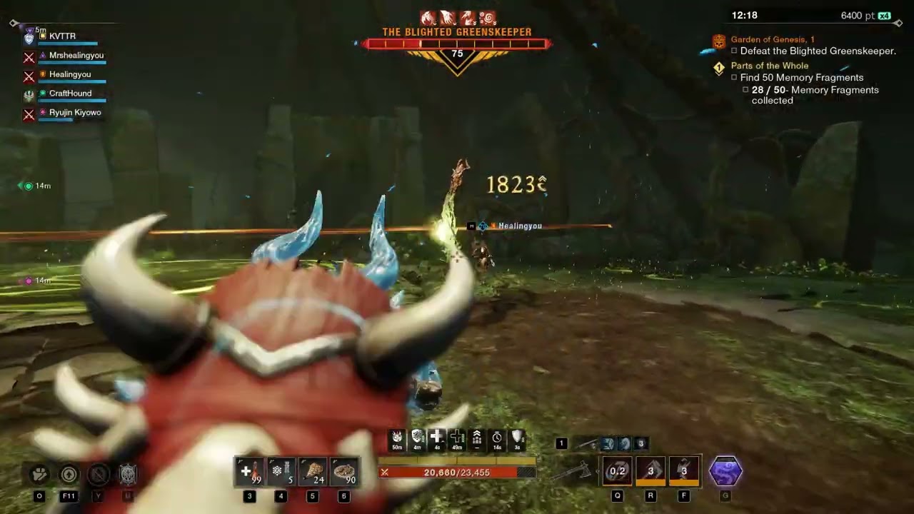 Garden of Genesis. Blighted Greenskeeper Final Boss. Tank POV. New World Aeternum.