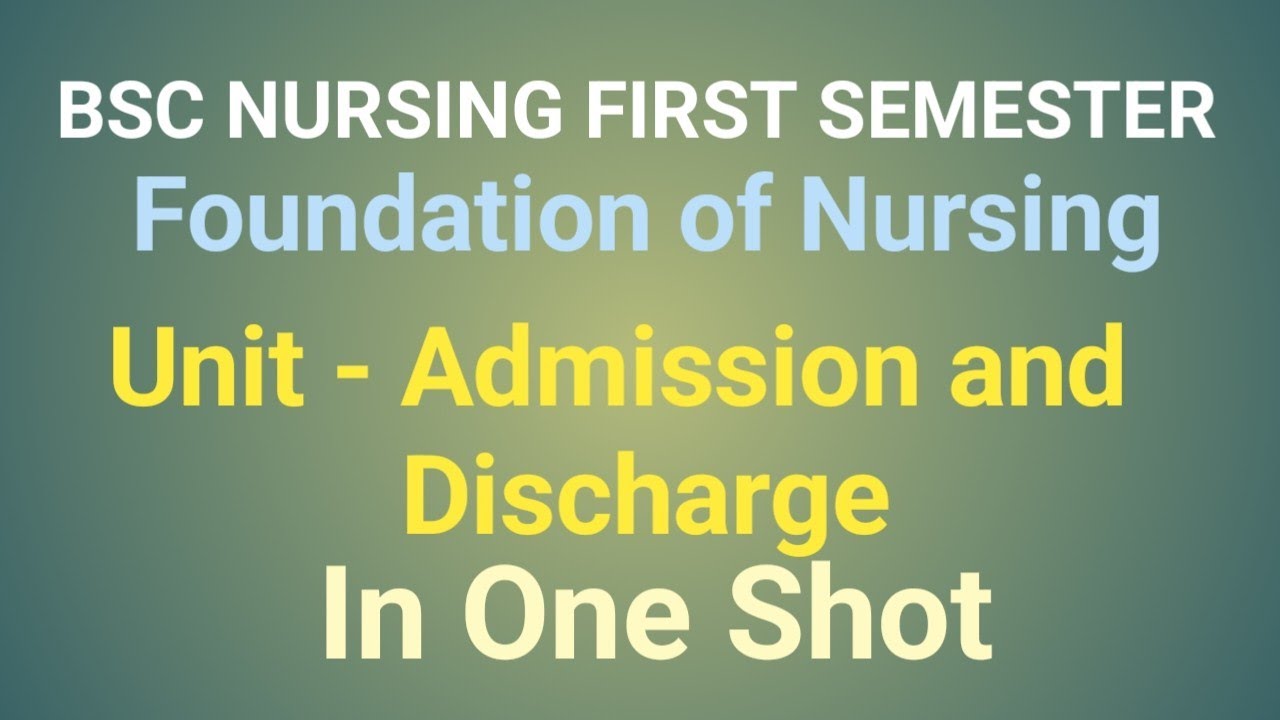 Госпитализация и выписка в FON| BSC NURSING FIRST SEM