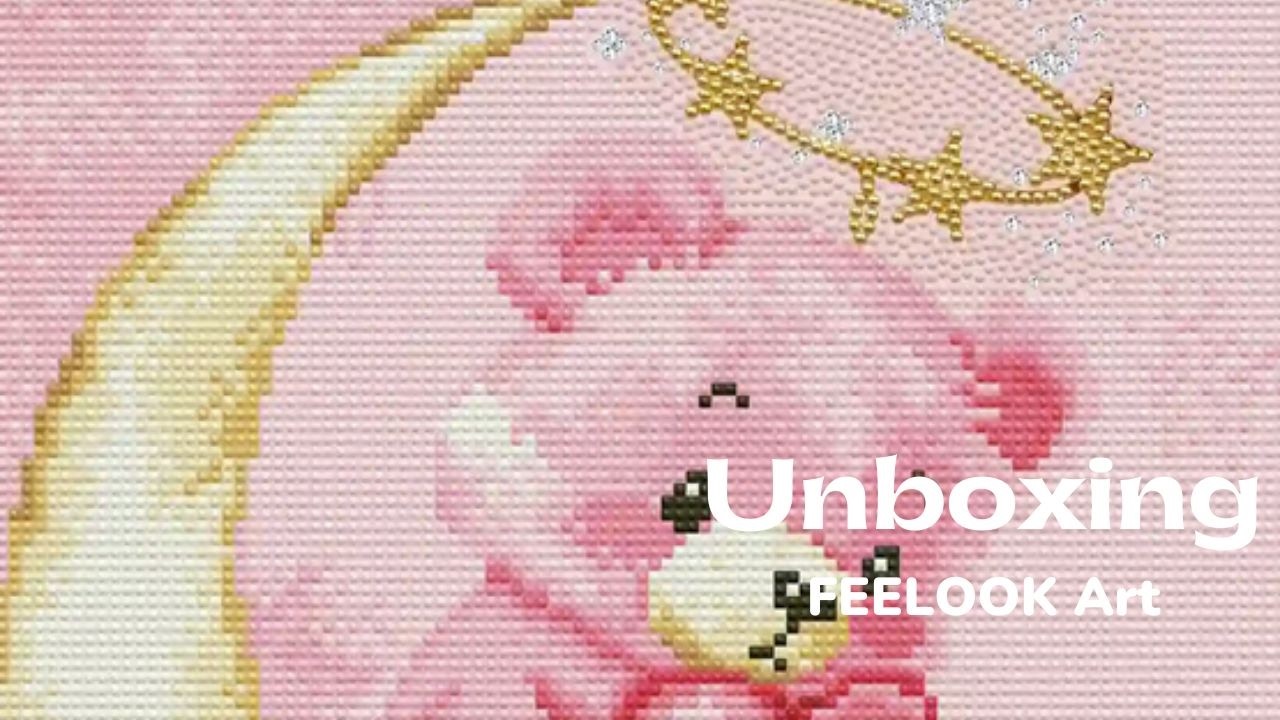 Unboxing Diamond Painting 📚✨ | Collaboration FEELOOK Art – THE PINK Series (Pink Teddy)