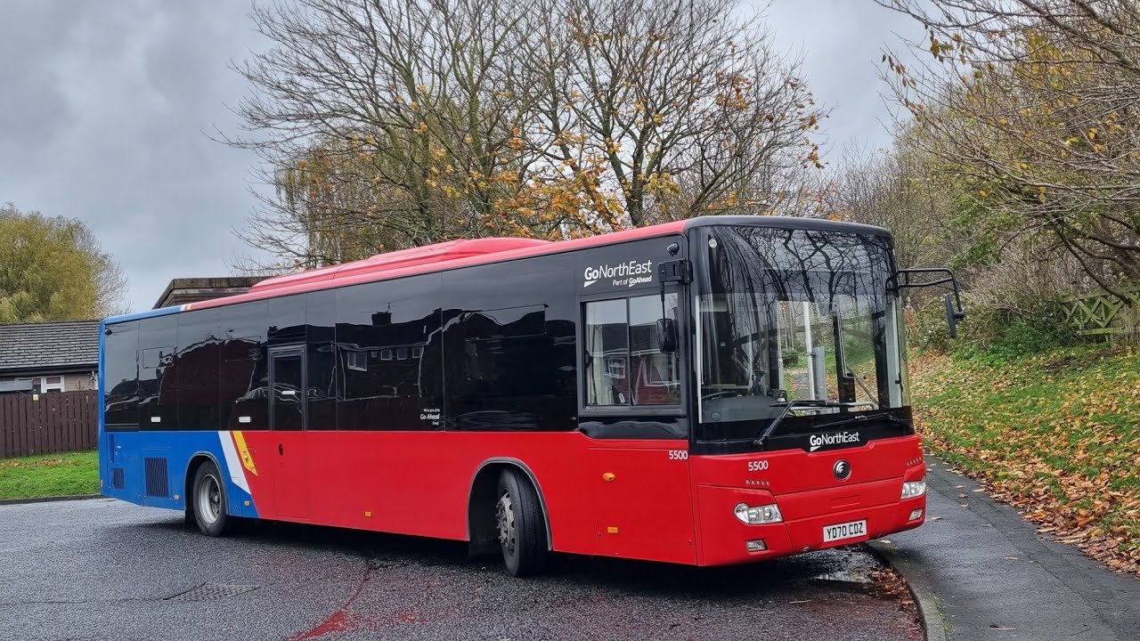EX-DEMONSTRATOR: Route 57 | YD70CDZ/5500 - Go North East: Yutong ZK6126HGA/Yutong CB12 City Bus