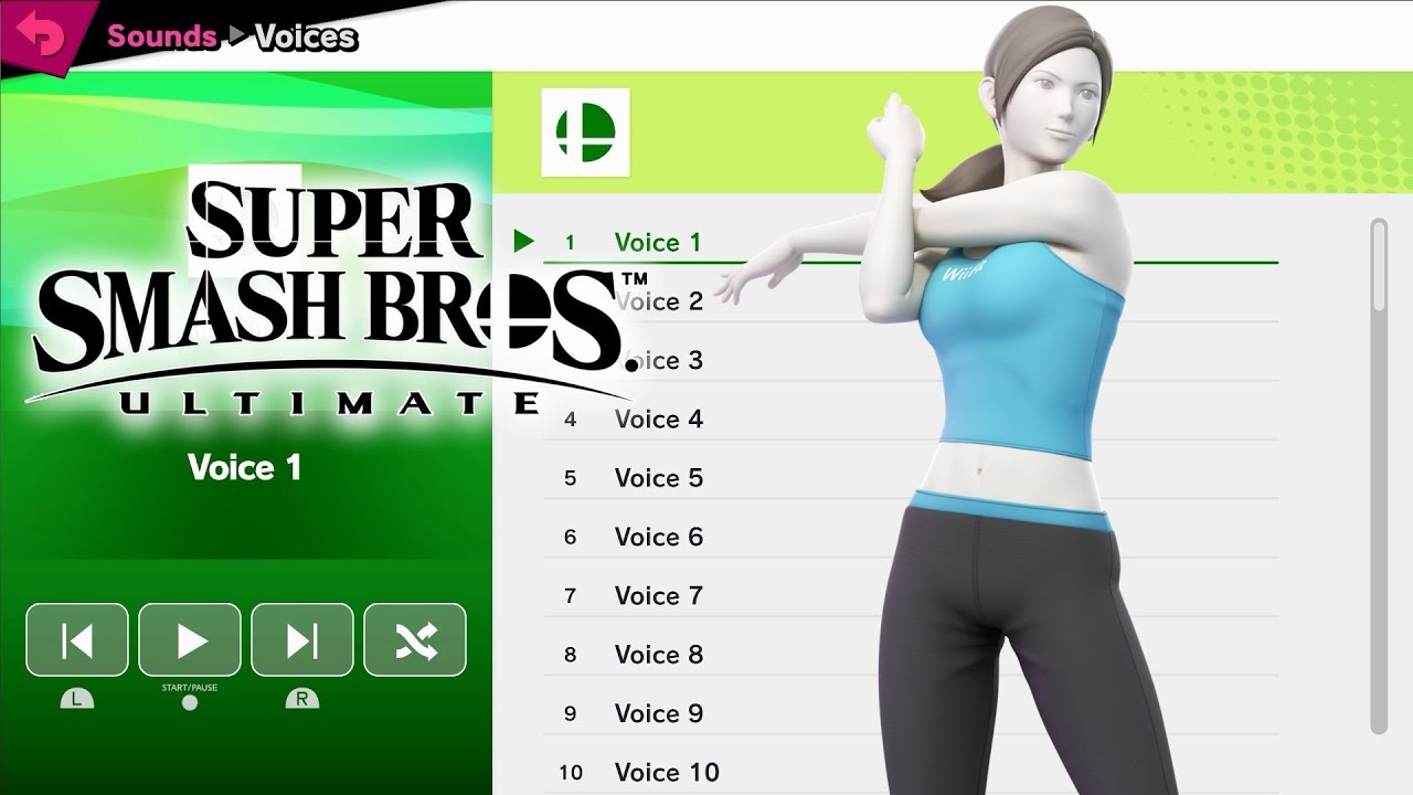 Wii Fit Trainer (женские голоса) - Super Smash Bros Ultimate