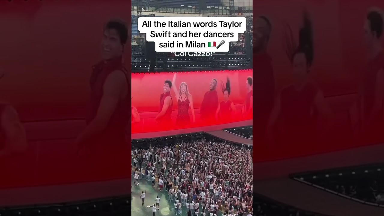 All the Italian words Taylor Swift and her dancers said in Milan 🇮🇹🎤