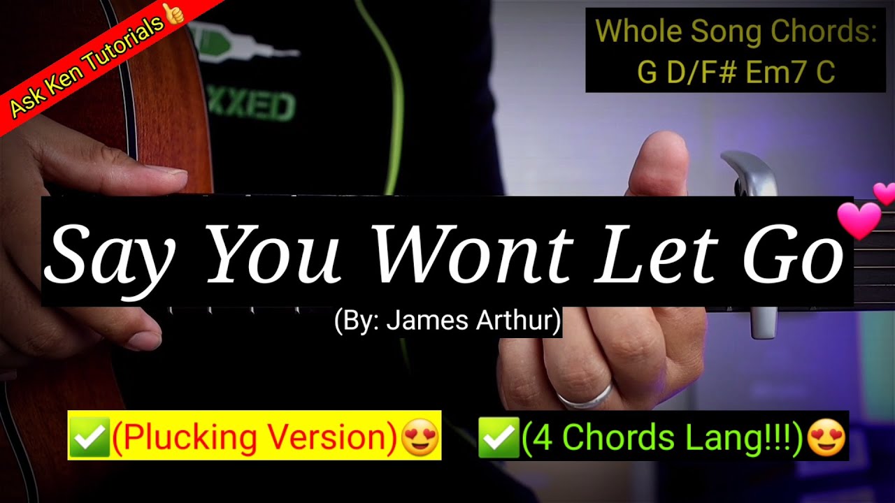 Say You Wont Let Go - James Arthur (Easy Chords)😍 | Plucking Version Tutorial #shopeetagtowin