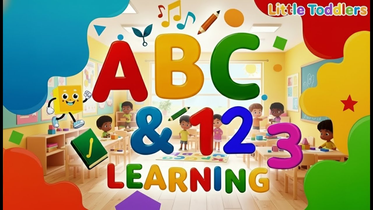 Learn Alphabet, Numbers, Shapes & First Words | ABC Phonics & Colors for Toddlers |