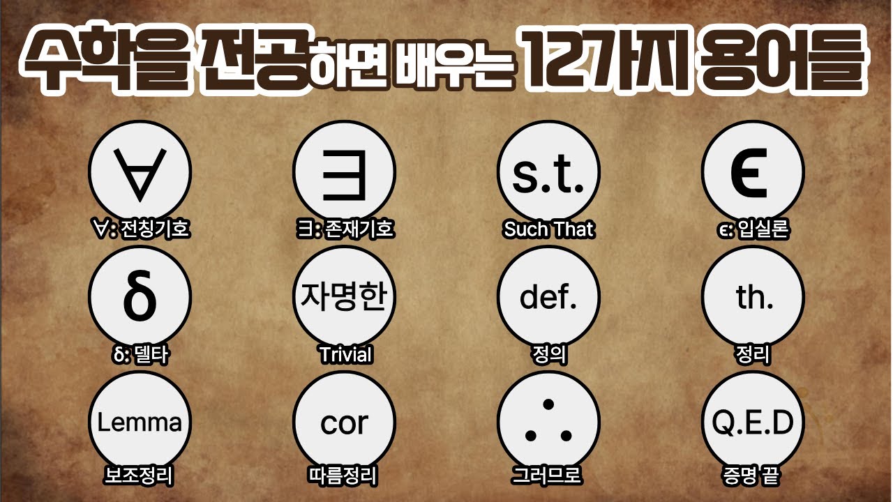 수학을 전공하면 배우는 용어 12가지 (∀,∃, ϵ, δ ..)